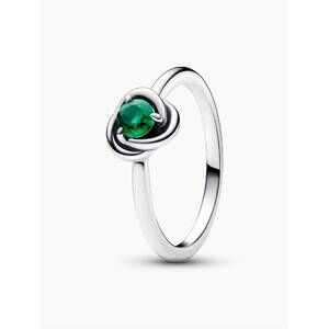 NEW PANDORA women's may eternity circle ring in royal green crystal